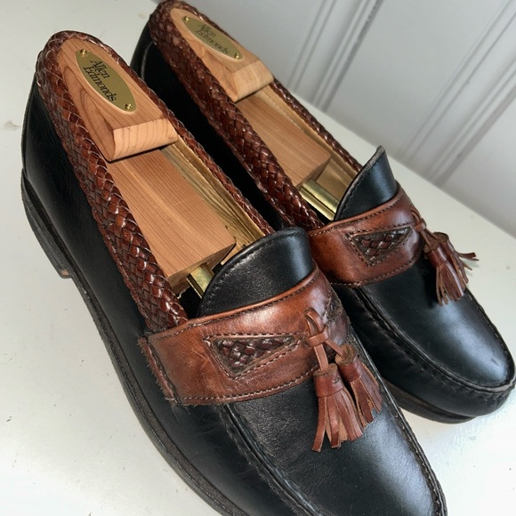 Allen Edmonds Black and Brown Tassel Loafers - Picture 1 of 9